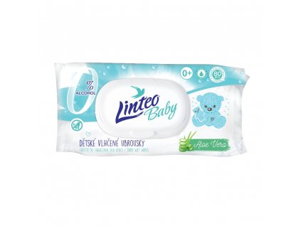 Linteo Baby Dětské vlhčené ubrousky s aloe vera 80 ks