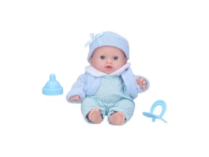 Miminko s příslušenstvím 20 cm modrá