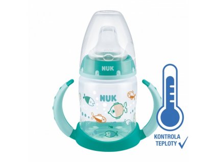 NUK FC lahvička na učení s kontrolou teploty 150ml Zelená