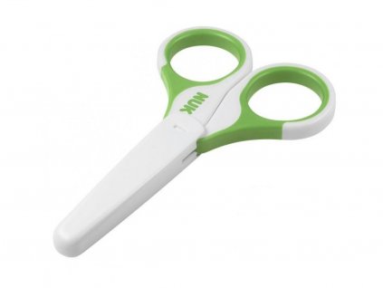 NUK Dětské zdravotní nůžky s krytem zelená