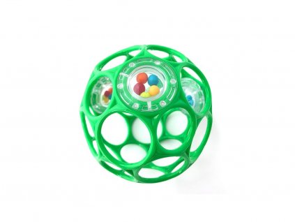 Hračka OBALL RATTLE 10 cm 0m+ zelená