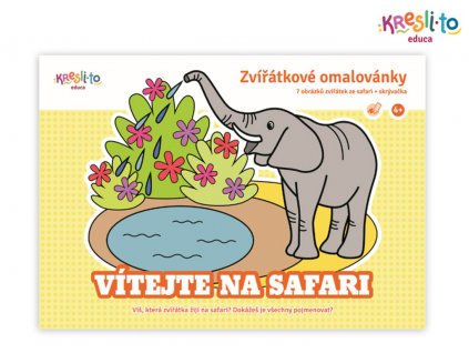 Zvířátkové omalovánky Vítejte na safari