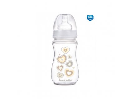 Canpol babies Láhev se širokým hrdlem NEWBORN BABY 240ml béžová