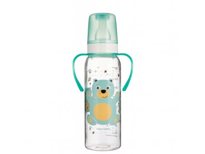 Canpol babies Lahev s úchyty CUTE ANIMALS 250ml zelená 1