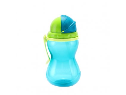 Canpol babies Sportovní lahev se slámkou 370ml modrá
