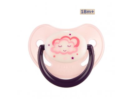 Canpol babies Dudlík anatomický NIGHT DREAMS 18m+, silikon růžový
