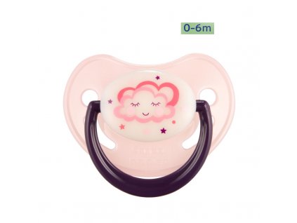 Canpol babies Dudlík anatomický NIGHT DREAMS 0 6m, silikon růžový