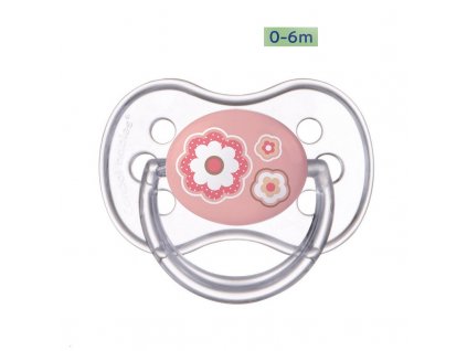 Canpol babies Dudlík 0 6m silikonový symetrický NEWBORN BABY růžový