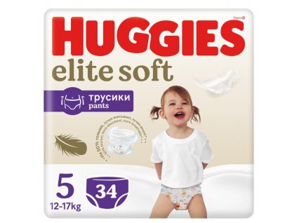 HUGGIES Elite Soft Pants 5, 12 17 kg, 34 ks