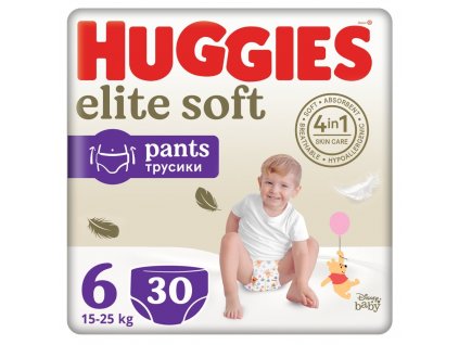 HUGGIES Elite Soft Pants 6, 15 25 kg, 30 ks