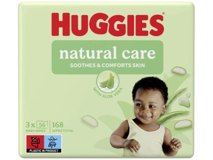 Huggies Natural Care Triplo vlhčené ubrousky 3x56ks 1