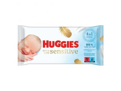 Huggies Extra Care Sensitive vlhčené ubrousky 56ks 1