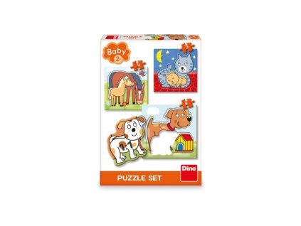 Puzzle Zvířátka 3–5 dílků