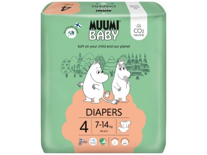 Muumi Baby 4 Maxi 7–14 kg (46 ks), eko pleny