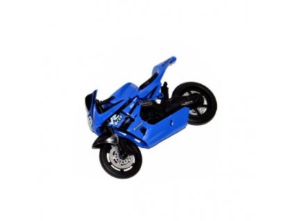 Motorka závodní 11cm modrá