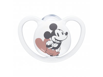 NUK Dudlík Space Disney Mickey Mouse 6-18m - bílá