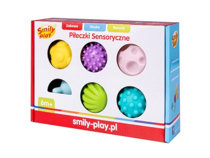 SMILY PLAY Sada senzorických barevných koulí