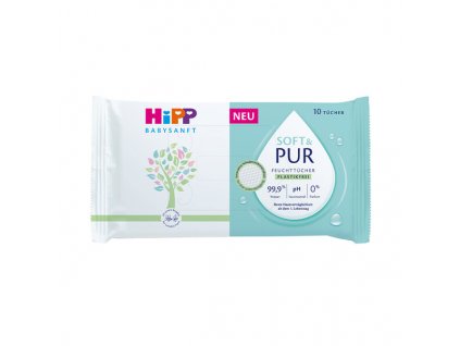 HiPP Babysanft Čistící vlhčené ubrousky Soft & Pure 10ks