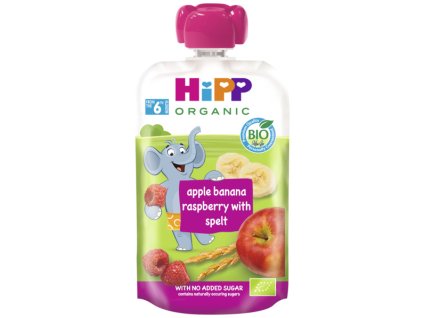 HiPP BIO Hippies Jablko Banán Maliny Špalda 100g (2)