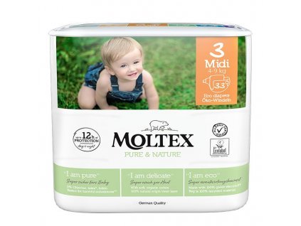 MOLTEX Pure & Nature Midi 4 9kg, 33 ks