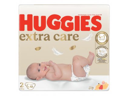 HUGGIES Extra care 2, 3 6 kg, 82 ks