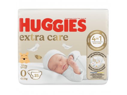HUGGIES Extra Care 0, 3,5 kg, 25 ks