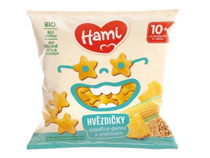 Hami BIO kukuřičné Quinoa křupky ananas 20g 3