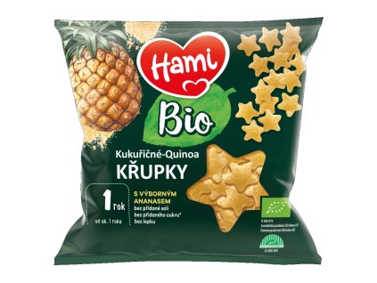 Hami BIO kukuř.quinoa křupky ananas 20g