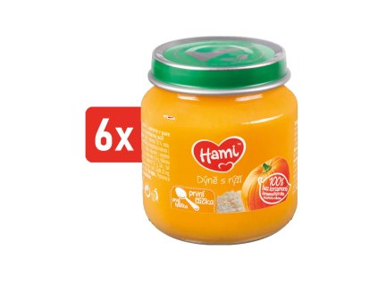 HAMI zeleninový příkrm Dýně s rýží 6x125g