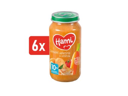 HAMI masozeleninový příkrm Zahradní zelenina s krůtou 6x250g