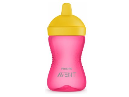 Avent netekoucí hrneček 300 ml tvrdá hubička - červená