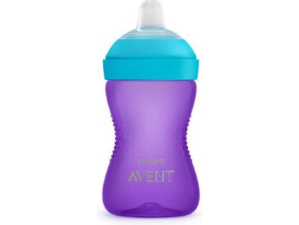 Avent Hrneček Grippy s jemnou hubičkou 300 ml - fialová