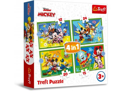 TREFL Puzzle 4v1 Mickey S přáteli