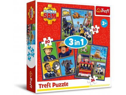 TREFL Puzzle 3v1 Požárník Sam Den požárníka Sama