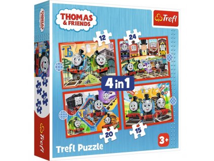 TREFL Puzzle 4v1 Mašinka Tomáš
