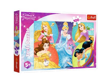 TREFL Puzzle Disney princezny Setkání sladkých princezen 100 dílků