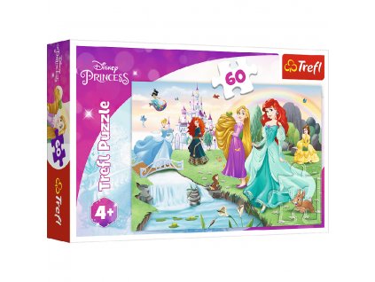 TREFL Puzzle Disney princezny Seznamte se s princeznami 60 dílků