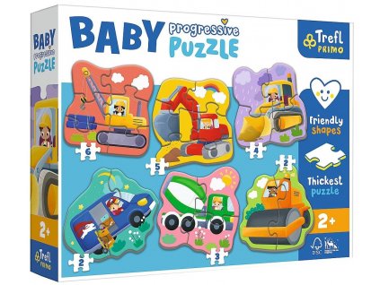 TREFL BABY Puzzle Vozidla na stavbě 6v1