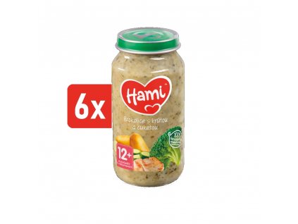 HAMI masozeleninový příkrm Brokolice s krůtou a cuketou 6x250g