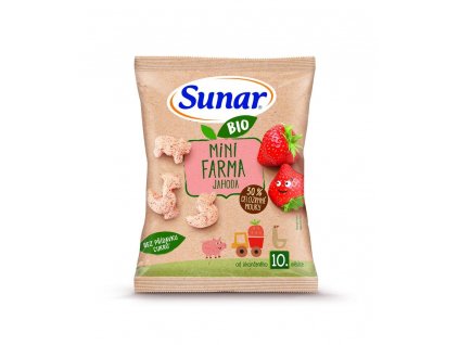 Sunar BIO dětské křupky mini farma jahoda 18g (1)