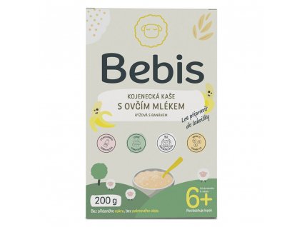 Bebis Kojenecká kaše s ovčím mlékem – Rýžová s banánem 200 g 1