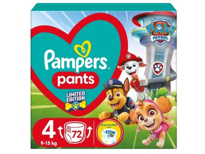 Pampers Pants kalhotkové plenky S4 72ks, 9 15kg Paw Patrol