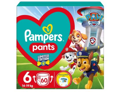 Pampers Pants kalhotkové plenky S6 60ks,12 17kg Paw Patrol