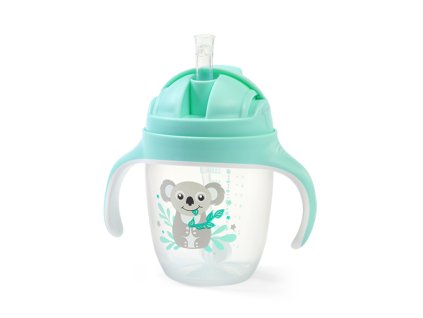 BabyOno Hrneček s ohebným brčkem a závažím 240ml - Koala