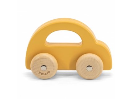 Viga Dřevěné auto žluté