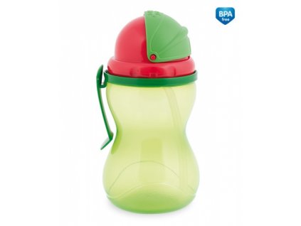 Canpol babies Sportovní lahev se slámkou 370ml zelená