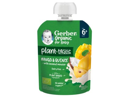 GERBER Organic ovocná kapsička mango a kdoule s kokosovým mlékem 80g