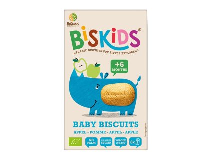 BISkids BIO měkké dětské sušenky s jablečnou šťávou bez přidaného cukru 6M+ 120g