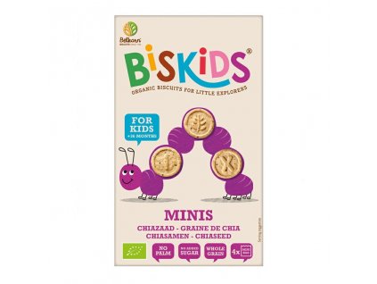 BISkids BIO dětské celozrnné mini chia sušenky bez přidaného cukru 120g