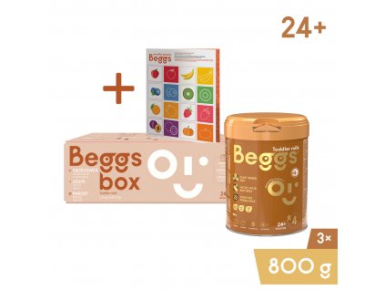 Beggs 4 batolecí mléko 2,4 kg (3x800g), box+ pexeso